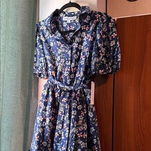 Emma & Michele Navy Floral Midi Dress